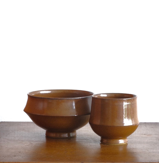 Kaki bowl and cup set