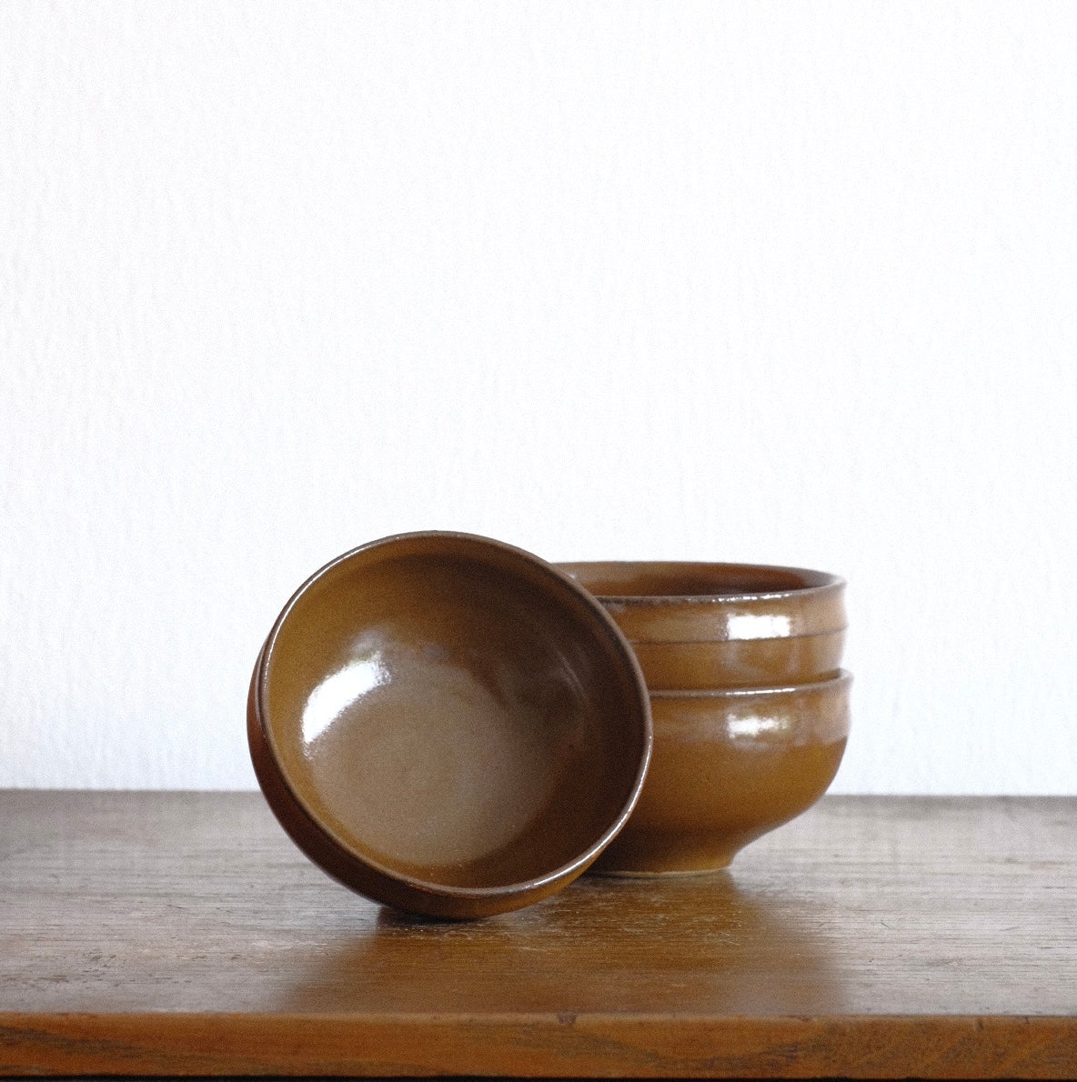 Kaki shallow bowl set